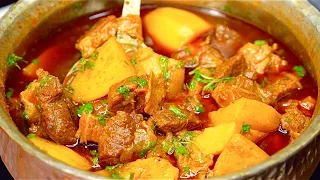 1 Kg बावर्ची वाला देगी आलू गोश्त | Delhi Ki Shadiyon Wala Aloo Gosht Recipe | Bade Ka Aloo Gosht