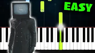 TV Man Theme (Skibidi Toilet 39) - EASY Piano Tutorial