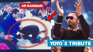 Yo Yo Honey Singh TOUCHED AR Rahman Feet | Honey Singh TRIBUTE To AR Rahman At IIFA Awards 2022