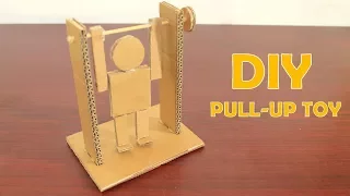 How to Make Pull-up Man from Cardboard - DIY Cardboard Toy