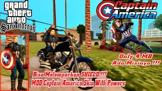 MOD Captain America Skin With Powers BISA MENGGUNAKAN SHIELD !!! - GTA SA Android