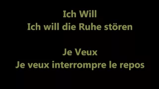 Rammstein - Ich Will [Lyrics + Traduction Française]