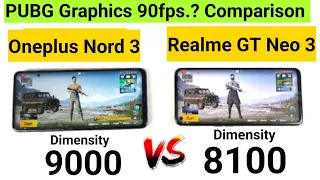 Oneplus Nord 3 vs Realme GT Neo 3 Pubg 90fps Graphics Settings Comparison which is Best🔥🔥🔥