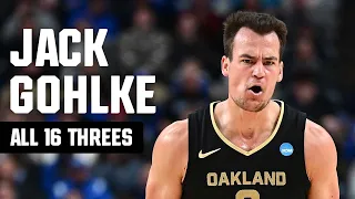 All 16 Jack Gohlke threes in the 2024 NCAA tournament