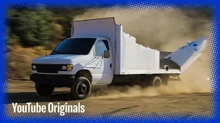 Moving Truck vs Low Bridge in Slow Mo