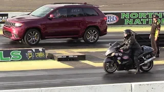 Jeep Trackhawk vs Hayabusa - drag race