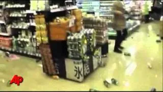 Raw Video: Quake Shakes Items Off Store Shelves