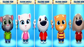 TALKING TOM GOLD RUN TOM VS ANGELA VS HANK VS GINGER VS BEN GAMEPLAY