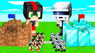 CASTILLO de 1 PIXEL NOOB vs CASTILLO PRO! 🏰😱 MINECRAFT MINI CASTILLOS