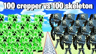 100 Creeper VS 100 Skeleton - Ki az erősebb?