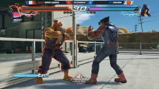 The Super Akouma vs Chikurin fight and each hit akuma lands the vine boom sound effect plays