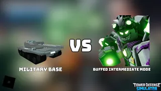 Can Military Base Beat Intermediate Mode After BUFF? (TDS)