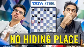 No hiding place | Anish Giri vs Arjun Erigaisi | Tata Steel Masters 2023