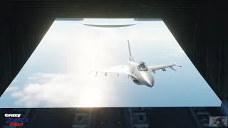 Пилот F15 ВВС США испугался повторить трюк российского Су33 #crazyrussianPilot DCS WORLD Reenactment