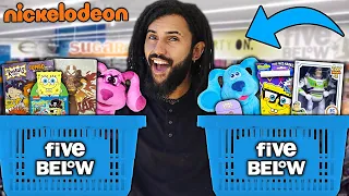 I Bought EVERY NICKELODEON ITEM THEY HAD AT FIVE BELOW!! *BEST FINDS EVER!!* (IN STORE HUNT!)