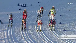 Cross country World Cup 20-21, Falun, 10 classic, mass start, women (Norwegian commentary)