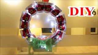 DIY Crafts for Christmas: How to Make Christmas Lantern Wreath - Recycled Bottles Crafts Ideas