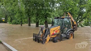 07-09-2023 Exeter Township, PA - Homeowners Rescued By Boat Due To Rising Flood Waters