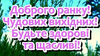 Доброго ранку! Гарних вихідних! Побажання доброго ранку та гарних вихідних