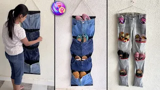 2 Ways to use old jeans for brilliant craft ideas #reusejeans