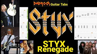 Renegade - STYX - Guitar + Bass TABS Lesson