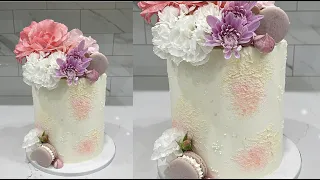 Buttercream textured cake | Cake decorating tutorials | Sugarella Sweets