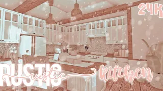 rustic aesthetic kitchen speedbuild || welcome to bloxburg