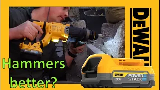 Powerstack vs Granite! (feat DeWalt DCH172 & DCH263) rotary hammer runtime, heat, charge performance