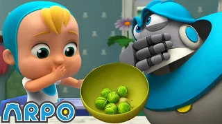 Arpo the Robot | Eat Your GREENS! | NEW VIDEO | Funny Cartoons for Kids | Arpo and Daniel