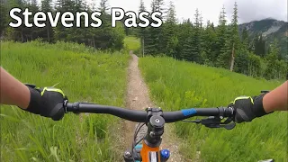 Riding bikes at Stevens Pass