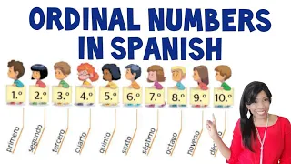 Ordinal numbers in Spanish from FIRST - TENTH. (Spanish for beginners)