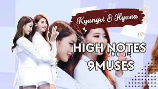 Moon Hyuna & Park Kyungri (9Muses) 💜High Notes Compilation