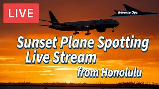 LIVE 🔴 UA 777 Emergency Landing During Plane Spotting at SUNSET Live Stream from Honolulu - PHNL HNL