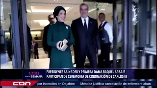 Presidente Abinader y primera dama Raquel Arbaje participan de ceremonia de coronación de Carlos III
