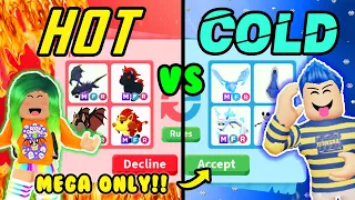 HOT VS COLD *MEGA ONLY* COUPLES TRADING CHALLENGE With My *CRUSH*! (RARE INVENTORY) Adopt Me Roblox