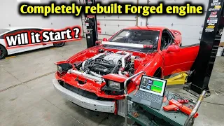 First Start up on a Completely Rebuilt Forged Twin Turbo engine [ 3000gt vr4 ] 6g72 tt