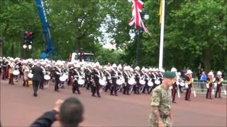 Massed Bands of H.M. Royal Marines 04-06-14 The Mall