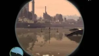 Баг в GTA 4 человек над водой, bugs of gta 4