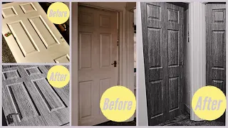 How to wrap a PANEL door step by step - DC-Fix vinyl / Sticky back plastic / Fablon
