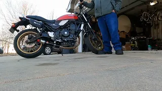 Black Widow 350mm on a 2022 Kawasaki z650rs