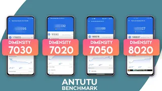 Dimensity 7030 Vs Dimensity 7020 Vs Dimensity 7050 Vs Dimensity 8020 | Antutu Benchmark & Specs