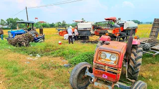 Tractor carrying rice launcher "The Rain Has Fallen Back | Tractor