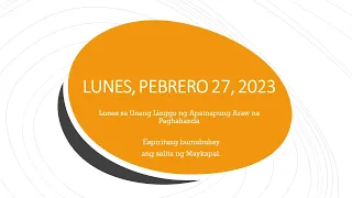 Mga Pagbasa para sa February 27, 2023 Tagalog Bible Reading