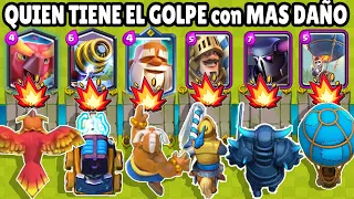 CUAL CARTA TIENE EL GOLPE con MAS DAÑO? | NUEVAS CARTAS | MONJE y FENIX | CLASH ROYALE