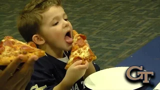Georgia Tech Surprises Kid Superfan With Jacket Pizza Party