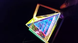 Dichroic Boro Glass Infinity Mirror Effect Pyramids 007