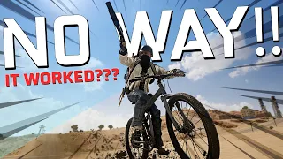 NO WAY!!! Taking a SAWED OFF on a MOUNTAIN BIKE to the FINAL FIGHT - PUBG