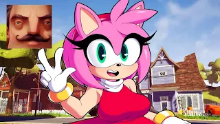 Hello Neighbor - My New Neighbor Sonic Big Amy Rose Act 2 Hole Gameplay Walkthrough