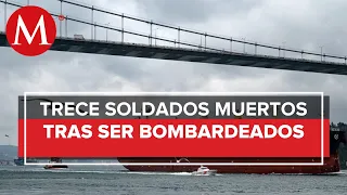 Trece ucranianos mueren bombardeados por un buque ruso