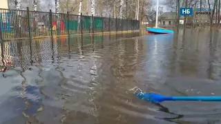 В Брянске ушел под воду поселок Радица Крыловка